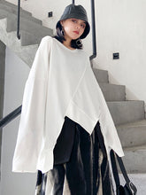 Loose Solid Zipper Cropped Blouse